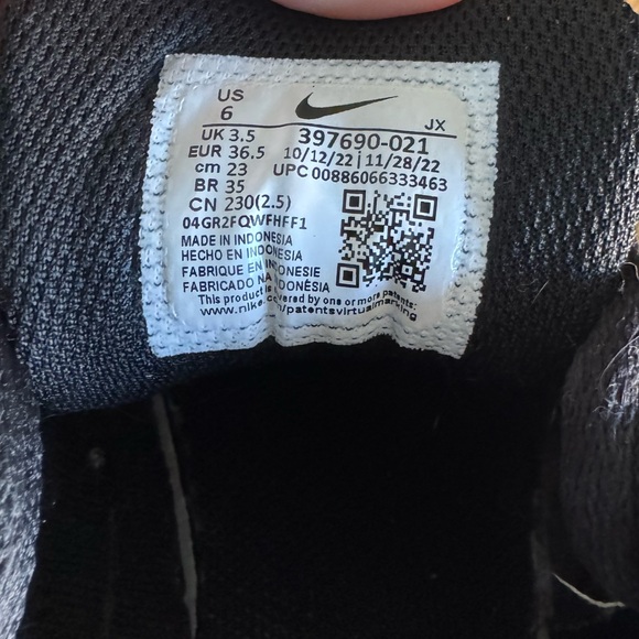 NIKE AIR MAX SIZE 6 LADIES BLACK WHITE - Picture 9 of 16